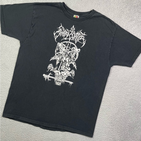Vintage Angelcorpse Bestial storms of mutilation death metal band T-shirt